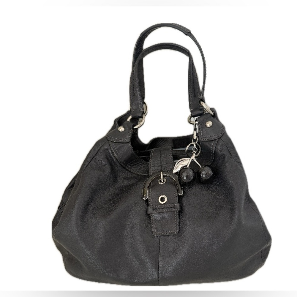 Coach, Vintage Black Leather Hobo Bag Y2K Soho Style Slouchy Shoulder Bag EUC - Picture 3 of 16